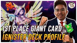 YUGIOH! 1ST PLACE EXTRAVGANZA GIANT CARD IGNISTER DECK PROFILE