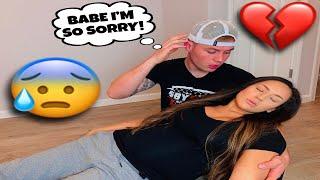 Starting an ARGUMENT Then PASSING OUT Into My Husbands Arms Prank! *Cute Reaction*