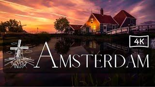 Amsterdam In Netherlands 4K UHD | Amsterdam Drone | Blue Moon Universe |