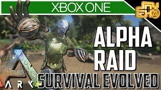 ARK XBOX PVP OFFICIAL SERVER - ALPHA TRIBE RAID DEFENCE!!