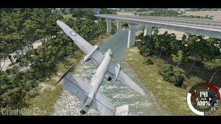 Сrash test №43, Plane crash during an emergency landing, Part 2, BeamNG Drive, Crash, СrashCarTork,