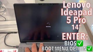 LENOVO IDEAPAD 5 PRO - How To Enter Bios And Boot Menu Option | Boot from USB