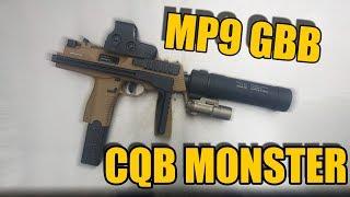 CQB MONSTER KWA MP9 Airsoft GBB Review [GsP/DE]