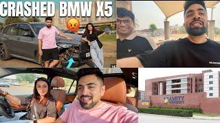 She Crashed my BMW  | First Day of Engineering College in BMW