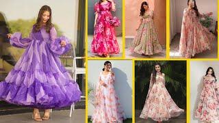 latest organza dress designs for girls/ organza fabric designs ideas organza umbrella frock design