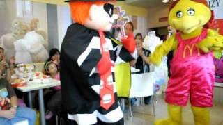 Ronald McDonald and the Gang dancing Nobody at Izy's Birthday Party!