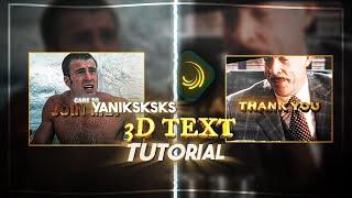 Creating 3d text Like @yaniksksks using  after motion + Node video