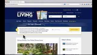 International Living Website Tutorial