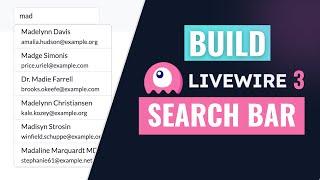 Build a Search Bar using Livewire 3 for Beginners