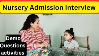 How to prepare child for Nursery Interview?.Demo ,Questions and Practice.