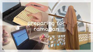 ౨ৎ preparing for ramadan | goals, tahajjud, Qur’an, cooking, studying, crocheting