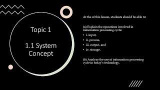 SC015 Topic 1.1  System Concept Part 2 (Problem Analysis)