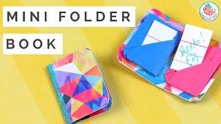 Mini Origami Book - How to Make a Mini Origami Folder Book that Holds Notes!