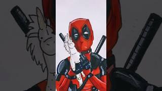 Deadpool-Рисуем маркерами просто! #рисуемпросто #маркеры #рекомендации #дэдпул #deadpool