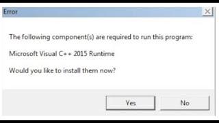 Fix Microsoft Visual C++ 2015 and 2013 Runtime Error