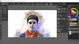 Corel Painter 2023 - Real-time watercolour painting