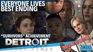 DETROIT: BECOME HUMAN | BEST ENDING ALL MAIN CHARACTERS LIVE "SURVIVORS" TROPHY GUIDE