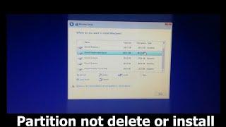 Windows Cannot Delete Hard Drive Partition | Windows Installaion Problem | HS Possible Solution |