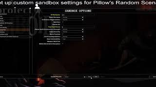How to use custom sandbox settings in Pillow's Random Scenarios Mod