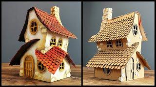 DIY Crooked House Using Cardboard