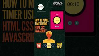 how to make timer using HTML CSS JAVASCRIPT | #javascript #countdown #coding #official.coding30