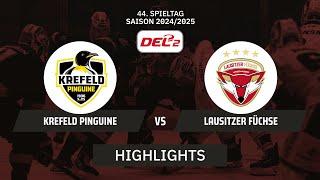 DEL2: Krefeld Pinguine vs. Lausitzer Füchse I Highlights - 44. Spieltag | SDTV Eishockey