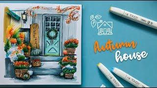 Tutorial: marker drawing autumn house