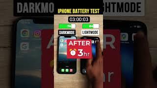 iPhone 14 DARK MODE vs LIGHT MODE Battery  Test #iphone14 #batterytest #darkmode #iphonetips