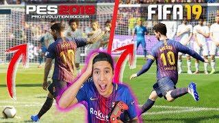 FIFA19 Vs PES 2019 ️ PSG vs Juventus | Barça vs Boca Juniors | Gameplay Comparacion