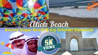 Besant Nagar Beach Chennai || Edward Elliot's Beach || Kaj Schmidt Memorial || Elliot's Beach || 4K