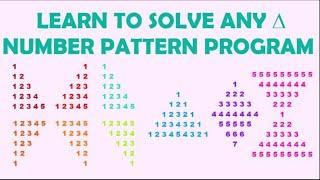 How to solve any number pattern program in Java