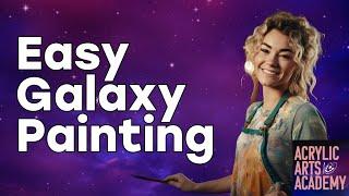 Easy Galaxy Painting Tutorial: Step-by-Step Acrylic Art for Beginners | How to Paint a Galaxy