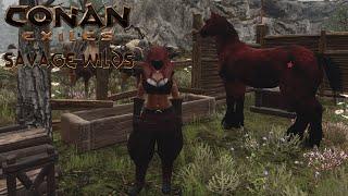 Ep.4.5 - Thralls & Bazaar Items & My Very Own Horse Texture - Conan Exiles (Savage Wilds Map mod)