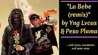 "La Bebe (remix)" by Yng Lvcas & Peso Pluma (with lirics, translation and some news)