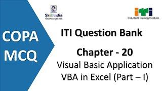 20. VBA in Excel - 1 | ITI COPA MCQ | Question Bank | #copamcq