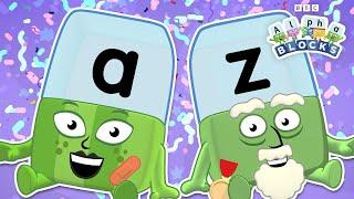 The A to Z Alphabet Song and More!  | Phonics Fun | Learn to Spell with ABC | @officialalphablocks