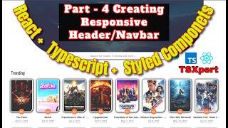 React Typescript Project | Part 4 | Creating Navbar with @MUI | Movies/TvShows Website | API