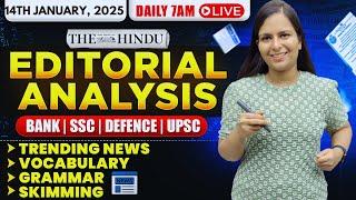 Editorial Analysis | 14th January, 2025 | Vocab, Grammar, Reading, Skimming | Nimisha Bansal