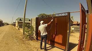 Покраска ворот своими руками Do-it-yourself gate painting