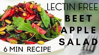 6 Minute (Lectin Free Salad Recipe) Raw Beet Salad EASY