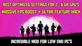 How To Run Red Dead Redemption 2 On 2GB/3GB/4GB GPU's At HIGH Settings  // BOOST FPS + Lag Fix //