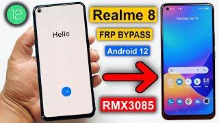 Realme 8 FRP Bypass Android 12 (Without Pc) Realme 8 (RMX3085) Google Account Bypass 100% Free 