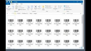 How to serial export barcodes as image files