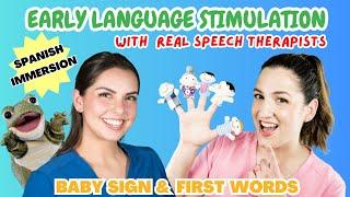 Baby Sign & First Words in Spanish | Finger family, Body Parts & Songs | Early Language Stimulation