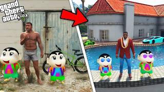 GTA 5 : Franklin Shinchan & Pinchan Change Their Poor Life To Richest Life in GTA 5 ! (GTA 5 mods)