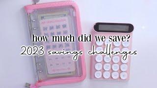 2023 SAVINGS CHALLENGE CASH COUNTING  | all the money we saved this year!