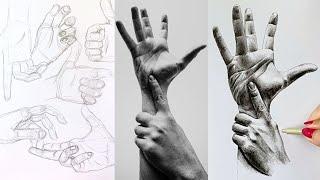 How To Draw Realistic Hand With A Pen (With The Cross Hatching Technique)
