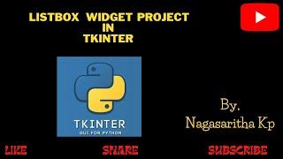 T_27: LISTBOX WIDGET Project , adding and deleting items from Listbox in Tkinter