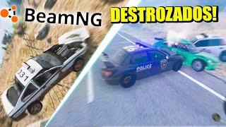 PERSECUCIONES POLICIALES ACCIDENTADAS - BEAMNG.DRIVE | Gameplay Español