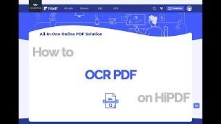 How to OCR PDF on HiPDF Online